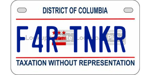 F4RTNKR  license plate in DC