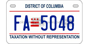 FA5048  license plate in DC