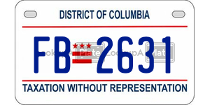 FB2631  license plate in DC