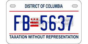 FB5637  license plate in DC