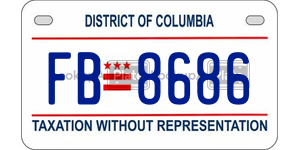FB8686  license plate in DC