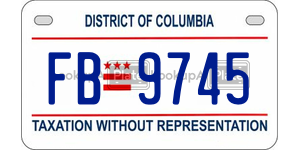 FB9745  license plate in DC