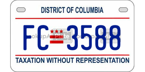 FC3588  license plate in DC