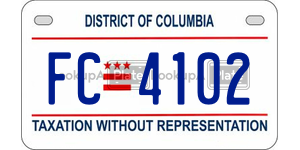 FC4102  license plate in DC