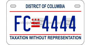 FC4444  license plate in DC