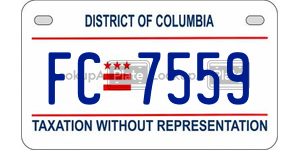 FC7559  license plate in DC