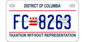 FC8263 license plate in District of Columbia