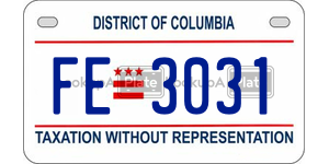 FE3031  license plate in DC