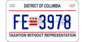 FE3978  license plate in DC
