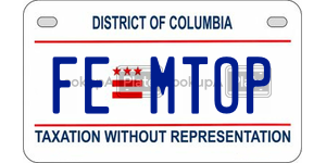 FEMTOP  license plate in DC