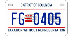 FG0405  license plate in DC
