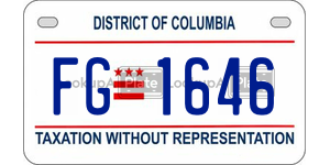 FG1646  license plate in DC