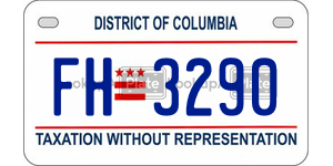 FH3290  license plate in DC