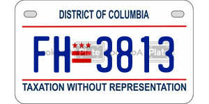 FH3813  license plate in DC
