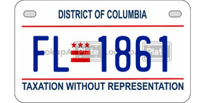 FL1861  license plate in DC