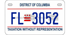 FL3052  license plate in DC
