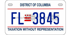 FL3845  license plate in DC