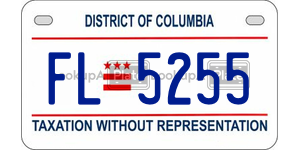 FL5255  license plate in DC