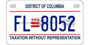 FL8052  license plate in DC