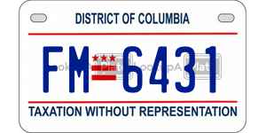 FM6431  license plate in DC