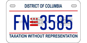 FN3585  license plate in DC