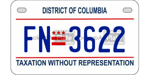 FN3622  license plate in DC