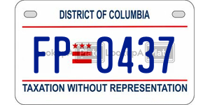 FP0437 license plate in District of Columbia
