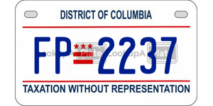FP2237  license plate in DC