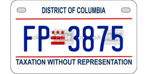 FP3875  license plate in DC