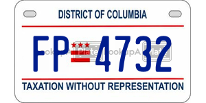 FP4732  license plate in DC