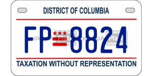 FP8824  license plate in DC