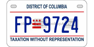 FP9724 license plate in District of Columbia