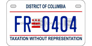 FR0404  license plate in DC