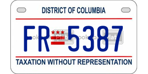 FR5387  license plate in DC
