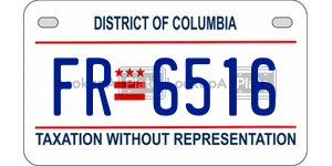 FR6516  license plate in DC