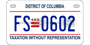FS0602 license plate in District of Columbia