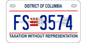 FS3574  license plate in DC