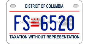 FS6520  license plate in DC