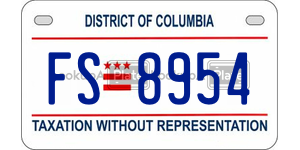 FS8954  license plate in DC