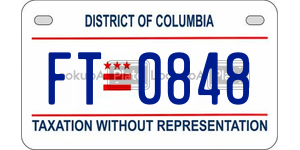 FT0848  license plate in DC
