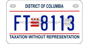 FT8113  license plate in DC