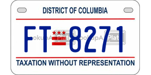 FT8271  license plate in DC