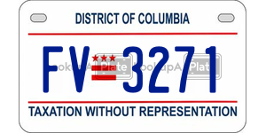 FV3271  license plate in DC