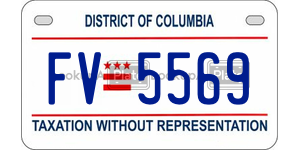 FV5569  license plate in DC