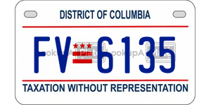 FV6135  license plate in DC