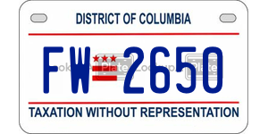FW2650 license plate in District of Columbia