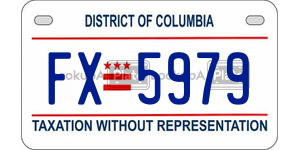 FX5979  license plate in DC