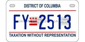 FY2513  license plate in DC