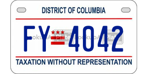FY4042 license plate in District of Columbia