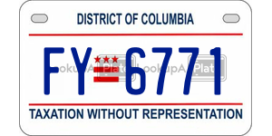 FY6771  license plate in DC